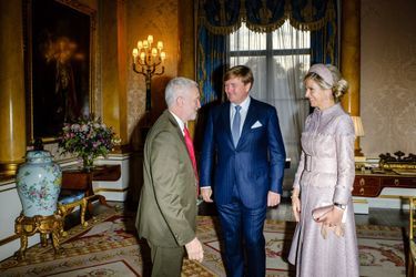 La reine Maxima et le roi Willem-Alexander des Pays-Bas avec Jeremy Corbyn à Londres, le 23 octobre 2018