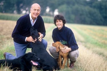 Valéry Giscard d'Estaing avec sa fille Jacinte en août 1987.