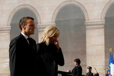 Emmanuel et Brigitte Macron. 