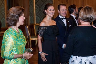 La reine Silvia, la princesse Victoria et le prince Daniel de Suède  à Stockholm, le 14 septembre 2018
