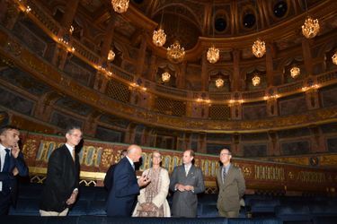 La comtesse Sophie de Wessex et le prince Edward dans l'Opéra royal à Versailles, le 1er octobre 2018