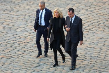 Brigitte Macron aux Invalides, vendredi.