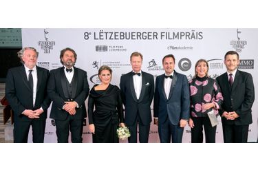 La grande-duchesse Maria Teresa et le grand-duc Henri de Luxembourg lors des Lëtzebuerger Filmpräis à Luxembourg, le 22 septembre 2018