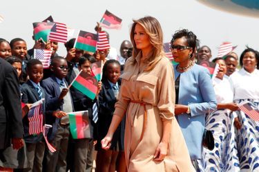 Melania Trump arrivant à Lilongwe, au Malawi, le 4 octobre 2018.