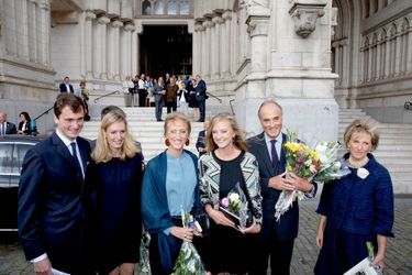 La princesse Astrid de Belgique et sa famille à Laeken, le 8 septembre 2018