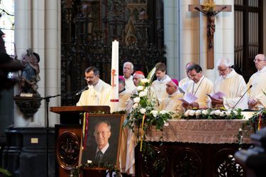 Photo du roi des Belges Baudouin lors de la messe en sa mémoire à Laeken, le 8 septembre 2018