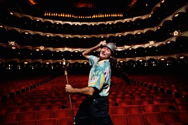 On Stage Of The Met Opera House During Publicity Shoot