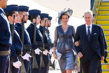 La reine Mathilde et le roi des Belges Philippe à Lisbonne, le 22 octobre 2018