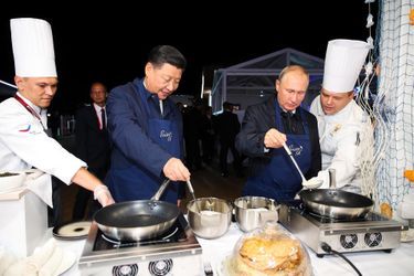 Xi Jinping et Vladimir Poutine à Vladivostok, le 11 septembre 2018.
