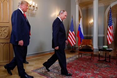 Donald Trump et Vladimir Poutine à Helsinki, le 16 juillet 2018.