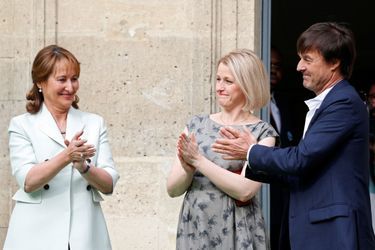 Passations de pouvoir entre Ségolène Royal et Nicolas Hulot, le 17 mai 2017.