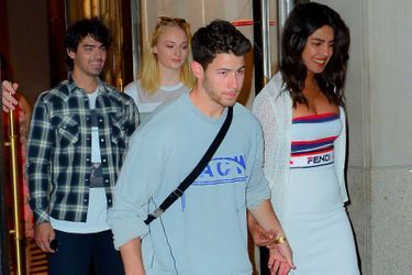 Sophie Turner, Joe Jonas, Priyanka Chopra et Nick Jonas à l&#039;US Open, à New York le 4 septembre 2018