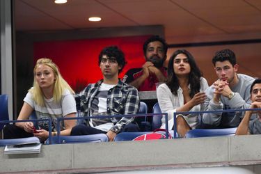 Sophie Turner, Joe Jonas, Priyanka Chopra et Nick Jonas à l&#039;US Open, à New York le 4 septembre 2018