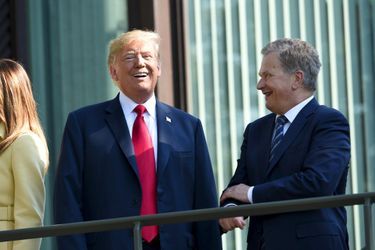 Donald Trump et le président finlandais Sauli Niinisto, à Helsinki, le 16 juillet 2018.