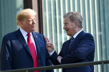 Donald Trump et le président finlandais Sauli Niinisto, à Helsinki, le 16 juillet 2018.