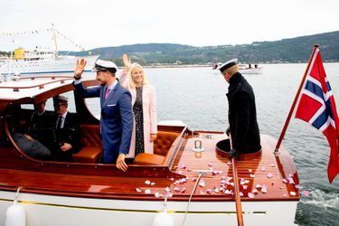 La princesse Mette-Marit et le prince Haakon de Norvège à Svelvik, le 4 septembre 2018