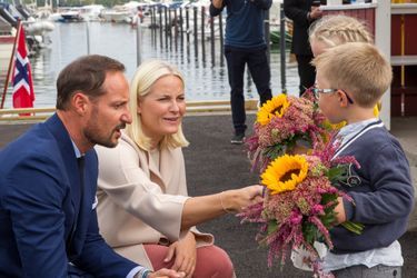La princesse Mette-Marit et le prince Haakon de Norvège à Notteroy, le 5 septembre 2018