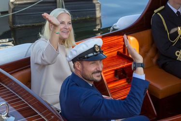 La princesse Mette-Marit et le prince Haakon de Norvège à Notteroy, le 5 septembre 2018