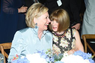 Hillary Clinton et Anna Wintour à la soirée des 50 ans de Ralph Lauren à New York, vendredi 7 septembre