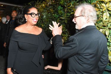 Oprah Winfrey et Steven Spielberg à la soirée des 50 ans de Ralph Lauren à New York, vendredi 7 septembre