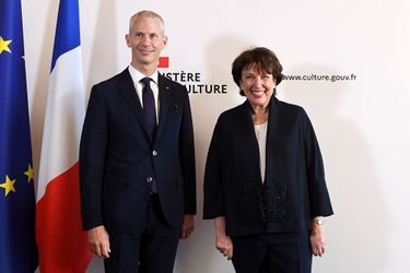 Roselyne Bachelot et Franck Riester au ministère de la Culture.
