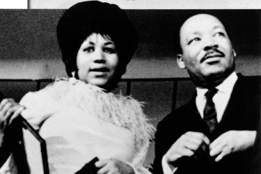 Aretha Franklin et Martin Luther King, dans les années 1960.