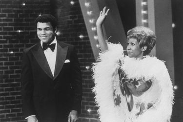 Aretha Franklin et Mohamed Ali en 1975 pour 'The Muhammad Ali Variety Special'.