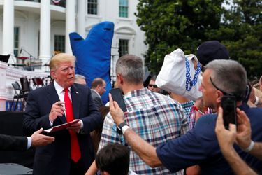 Donald et Melania Trump à la Maison-Blanche, le 4 juillet 2018.