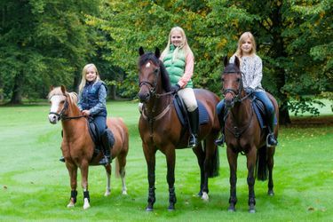 La princesse Alexia des Pays-Bas avec ses soeurs, en septembre 2015