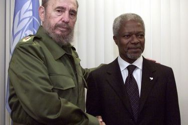 Avec Fidel Castro en 2002