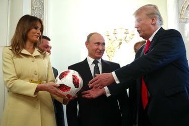 Melania Trump, Vladimir Poutine et Donald Trump à Helsinki, le 16 juillet 2018.