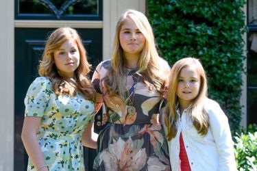 Les princesses Alexia, Catharina-Amalia et Ariane des Pays-Bas à Wassenaar, le 13 juillet 2018