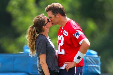 Gisele Bündchen au stade Gillette pour rendre visite à son mari Tom Brady à l’occasion de son 41ème anniversaire, le 3 août 2018