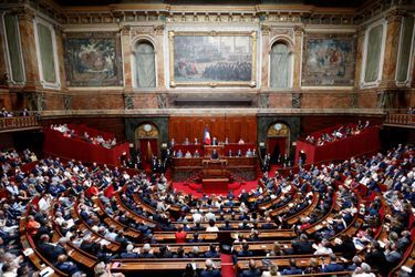 Le président de la République Emmanuel Macron s&#039;exprime devant les parlementaires, députés et sénateurs, réunis en Congrès à Versailles. 