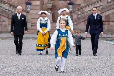 La famille royale de Suède à Stockholm, le 6 juin 2018