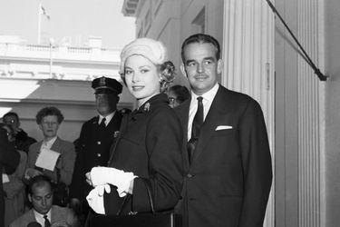 La princesse Grace et le prince Rainier III de Monaco, le 10 novembre 1956