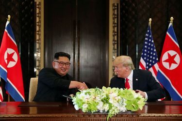 Kim Jong-un et Donald Trump à Singapour, le 12 juin 2018.