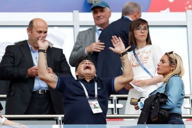 Les Larmes De Maradona, Après La Victoire De La France Contre L'Argentine En 8e De Finale De La Coupe Du Monde 2018   ( 1
