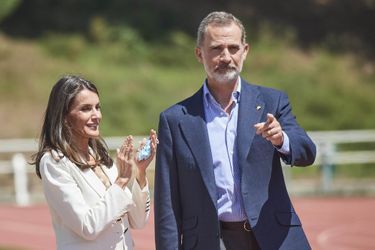 La reine Letizia et le roi Felipe VI d&#039;Espagne à Madrid, le 8 juin 2020