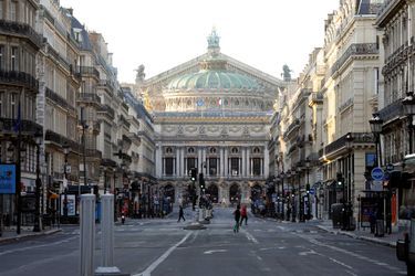 L'avenue de l'Opéra pendant le confinement 