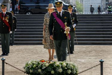 La reine Mathilde et le roi des Belges Philippe, le 8 mai 2020 à Bruxelles