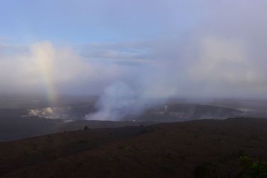 Tout près du cratère du volcan Kilauea, à Hawaï.