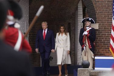 Donald et Melania Trump se sont rendus au cimetière national d'Arlington pour le «Memorial Day», le 25 mai 2020.