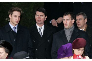 Timothy Laurence et la famille royale britannique, le 25 décembre 2005