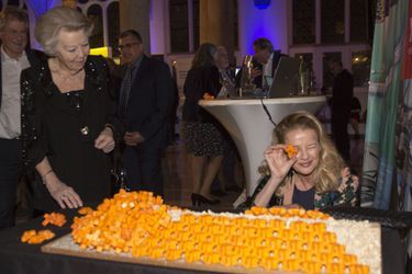 L'ex-reine Beatrix des Pays-Bas et sa belle-fille la princesse Mabel à Delft, le 4 mars 2020