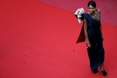 Naomi Campbell sur les marches du festival de Cannes, le 14 mai 2018.