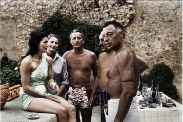 Ravello, 1962. De g. à dr. : Jackie, Suni Agnelli, Benno, « Stas » Radziwill, le beau-frère de Jackie, et Gianni Agnelli.