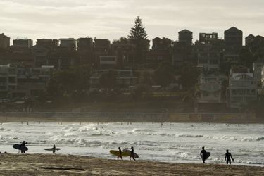 A Bondi Beach, à Sydney, en Australie, le 28 avril 2020.