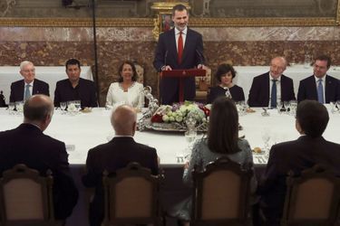 Le roi Felipe VI et la reine Letizia d&#039;Espagne à Madrid, le 20 avril 2018