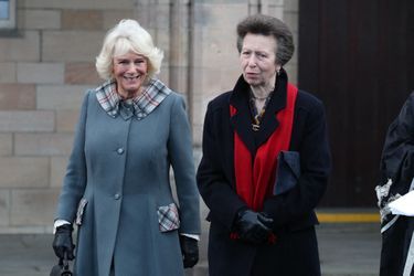 Camilla Parker-Bowles, duchesse de Cornouailles, et la princesse Anne à Aberdeen en Ecosse, le 14 janvier 2020